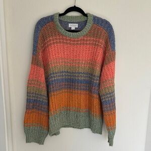 Velvet by Graham & Spencer Raven Multicolor Knit Sweater Never Been Worn